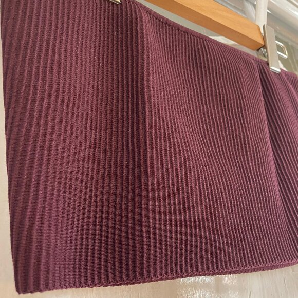 Maroon Ribbed Tube Top - Picture 2 of 5